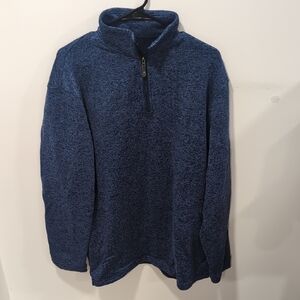 Haggar Men's Zip-Up Sweater in Deep Blue